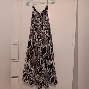 Maxi black and white print skirt